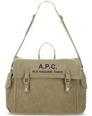 A.P.C. Buckle Messenger Bag - Metallic