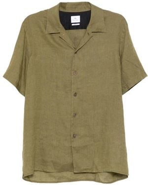 Paul Smith Linen Short-Sleeve Shirt - Green