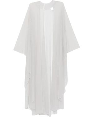 Norma Kamali Cape Mit Langen Ärmeln - Weiß