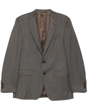 Canali Herringbone Wool Suit - Grey