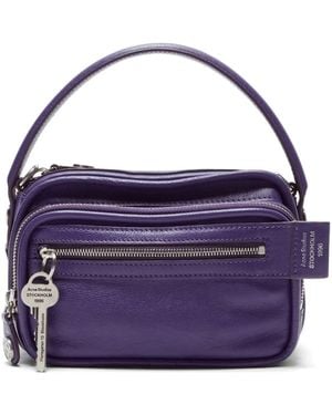 Acne Studios Bandolera Camero Kit De Piel Con Cremallera - Morado