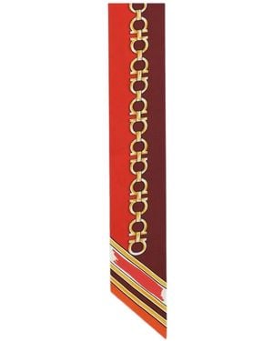 Ferragamo Feline Print Mini Bandeau - Red