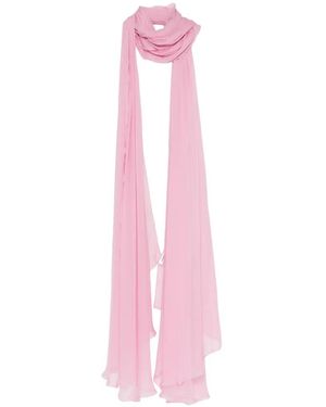 Zuhair Murad Silk Chiffon Long Scarf - Pink