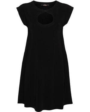 Twinset カットアウト リブニット ミニドレス - ブラック