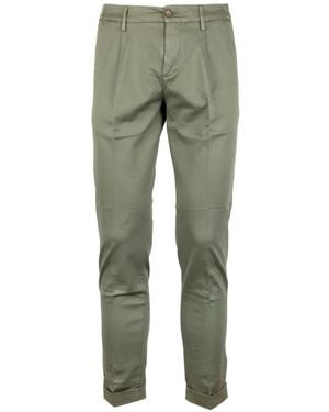 Re-hash Pleated Turn-Up Pants - Green
