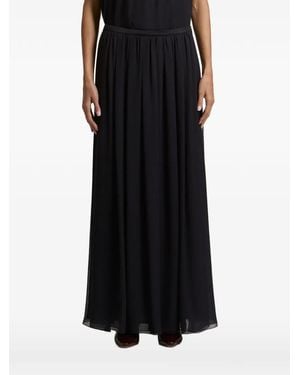 Peserico Pleated Maxi Skirt - Black
