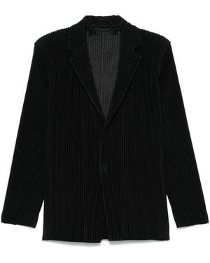 Homme Plissé Issey Miyake Tailored Pleated Blazer - Black