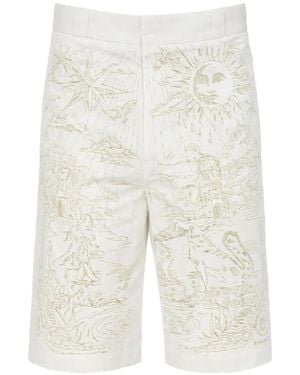 Givenchy Embroidered Cotton Shorts - White