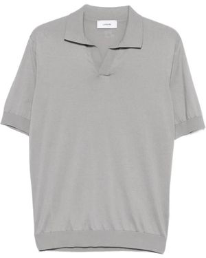 Lardini V-Neck Short-Sleeve T-Shirt - Grey
