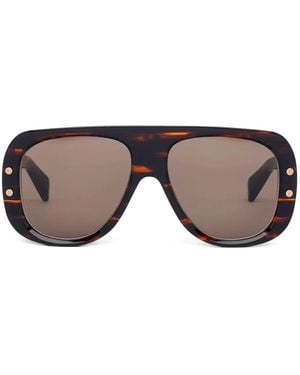 Balmain Pulse Pilot-Frame Sunglasses - Brown