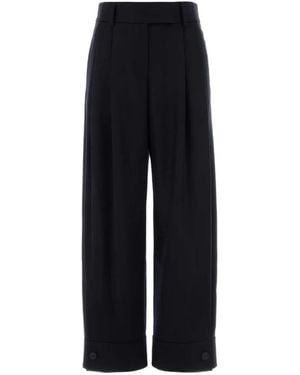 Giorgio Armani X Alanui Pleated Virgin-Wool Trousers - Black