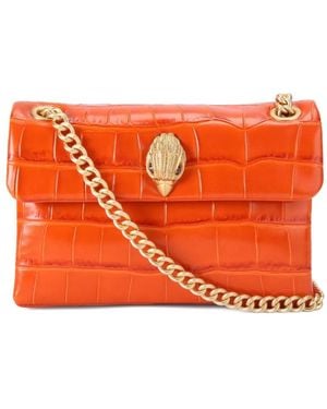 Kurt Geiger Mini Kensington Eagle-Head Embossed-Leather Shoulder Bag - Orange