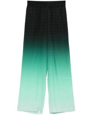 CASABLANCA Seidenhose aus Gradient Ping Pong-Jacquard - Grün