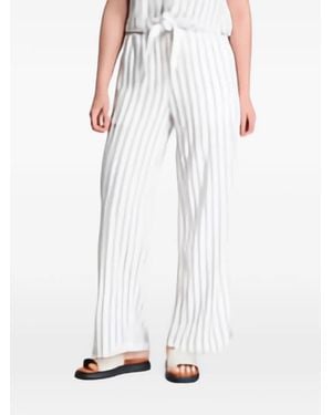 Urban Classics Pantaloni Strutturati A Righe - Bianco
