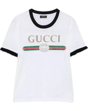Gucci T-Shirt Mit Print - Weiß