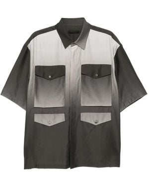 CROQUIS Gradient-Effect Shirt - Black
