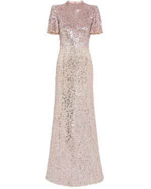 Jenny Packham Jourdain Sequin-Embellished Gown - Multicolour