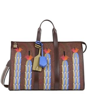 Etro X Agostino Iacurci Große Reisetasche - Weiß