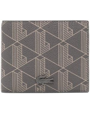 Lacoste Monogram Castlerock Bi-Fold Wallet - Gray