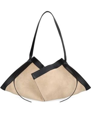 Yuzefi Wonton Suede Shoulder Bag - Metallic