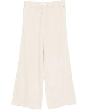MAISON 123 Pantalon Malo À Lien De Resserrage - White