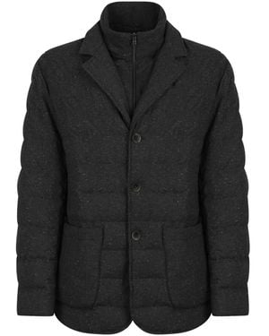 Herno Quilted Wool Jacket - Black