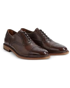 Ferragamo Richelieus En Cuir - Marron