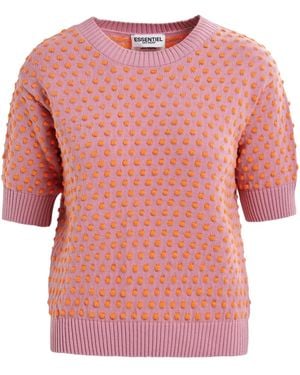 Essentiel Antwerp ポルカドット ニットトップ - ピンク