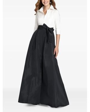 Teri Jon Bow-Detail Shirt Dress - Blue