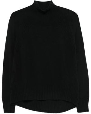 Dondup High-Neck Rib-Trimmed Sweater - Black