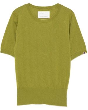 Extreme Cashmere Noor Fine-Knit Short-Sleeve Jumper - Green