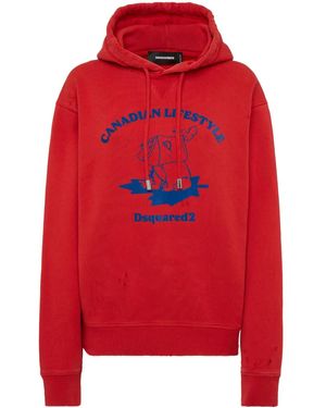 DSquared² Canadian Lifestyle Hoodie - Red