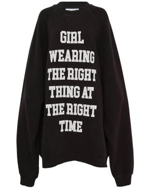 VAQUERA Slogan-Print Sweatshirt - Black