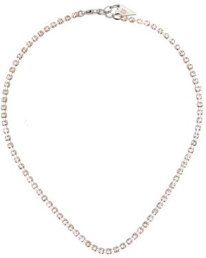 forte_forte Square-Stone Necklace - White