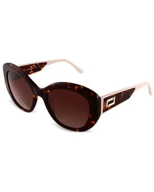Lancel Lunettes De Soleil À Monture Papillon - Brown