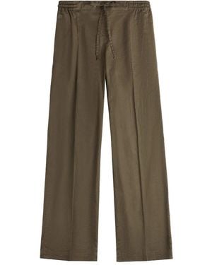 Fay Drawstring-Fastening Trousers - Green