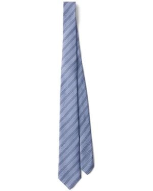 Prada Striped Tie - Blue