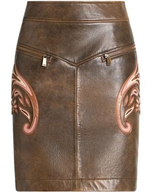Etro Leather Skirt - Brown