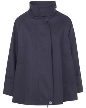 Liviana Conti Notched Collar Jacket - Blue