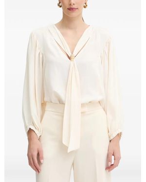 SIMONA CORSELLINI Tie-Neck Blouse - White