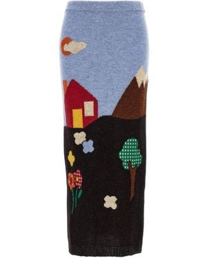 Moschino Shetland Skirt - Blue