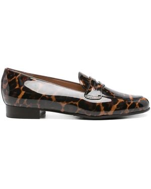 CAREL PARIS 2100 Leopard-Print Penny Loafers - Marrone