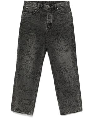 Ksubi Maxx Stencil Stitch Jeans - Grey