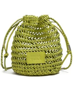 Bimba Y Lola Plaited-Leather Mini Bag - Green
