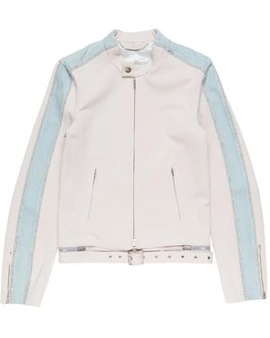 Acne Studios Denim-Panel Jacket - White