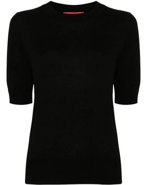 Wild Cashmere Fine-Ribbed Top - Black