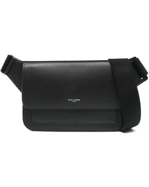 Saint Laurent New Line Leather Belt Bag - Black