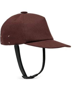 Maison Margiela Strap-Detail Baseball Cap Hat - Brown
