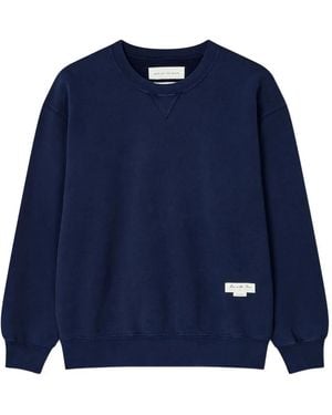 MAN ON THE BOON. Crew-neck Sweatshirt - ブルー