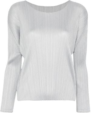 Pleats Please Issey Miyake Pleated Top - White